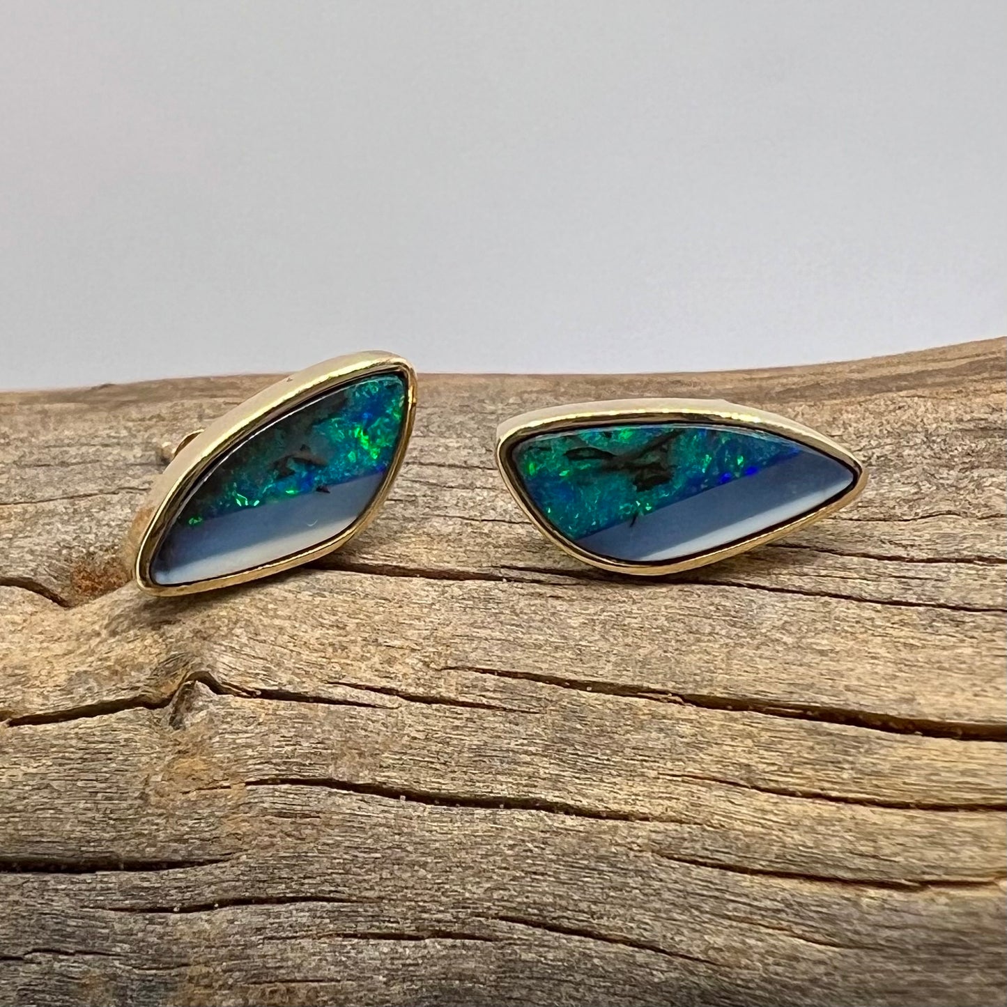 Paint It Blue 14K Gold Earrings