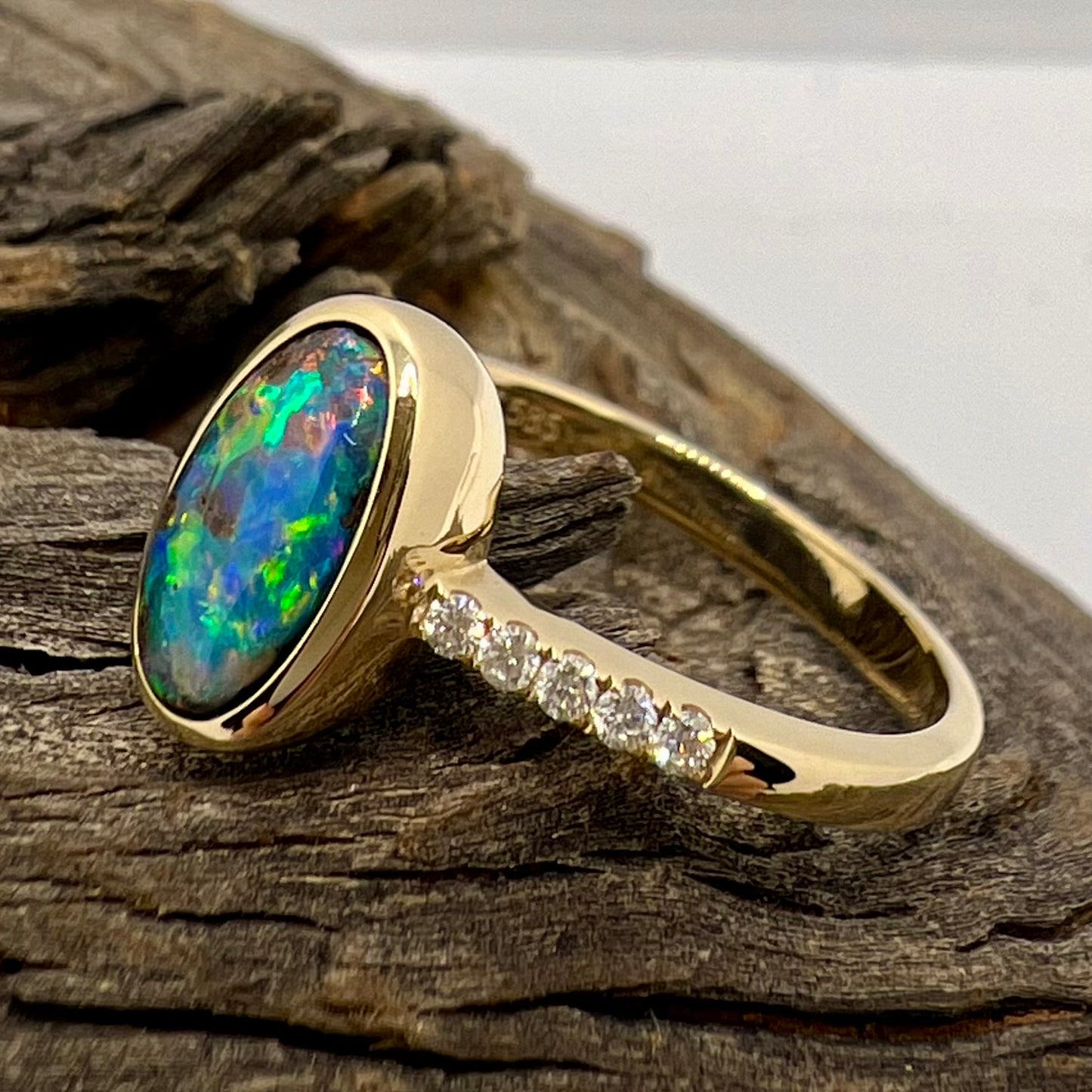 Outback Sunset Oasis 14K Gold Ring