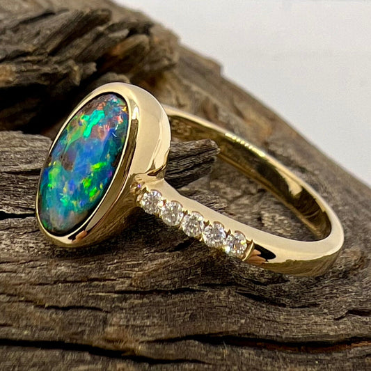 Outback Sunset Oasis 14K Gold Ring