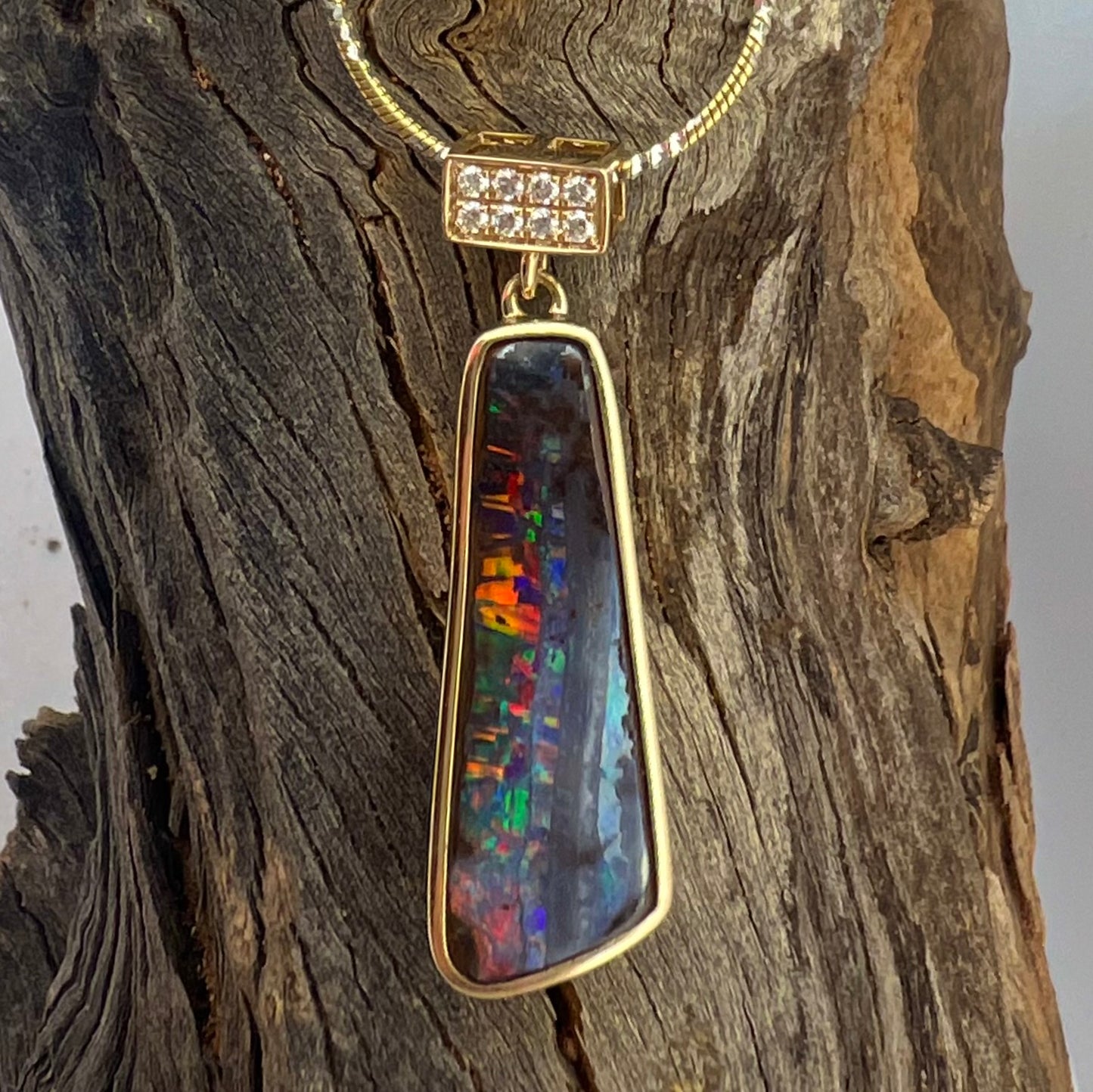 Gidgee Forest Oasis Pendant 14K Gold Pendant