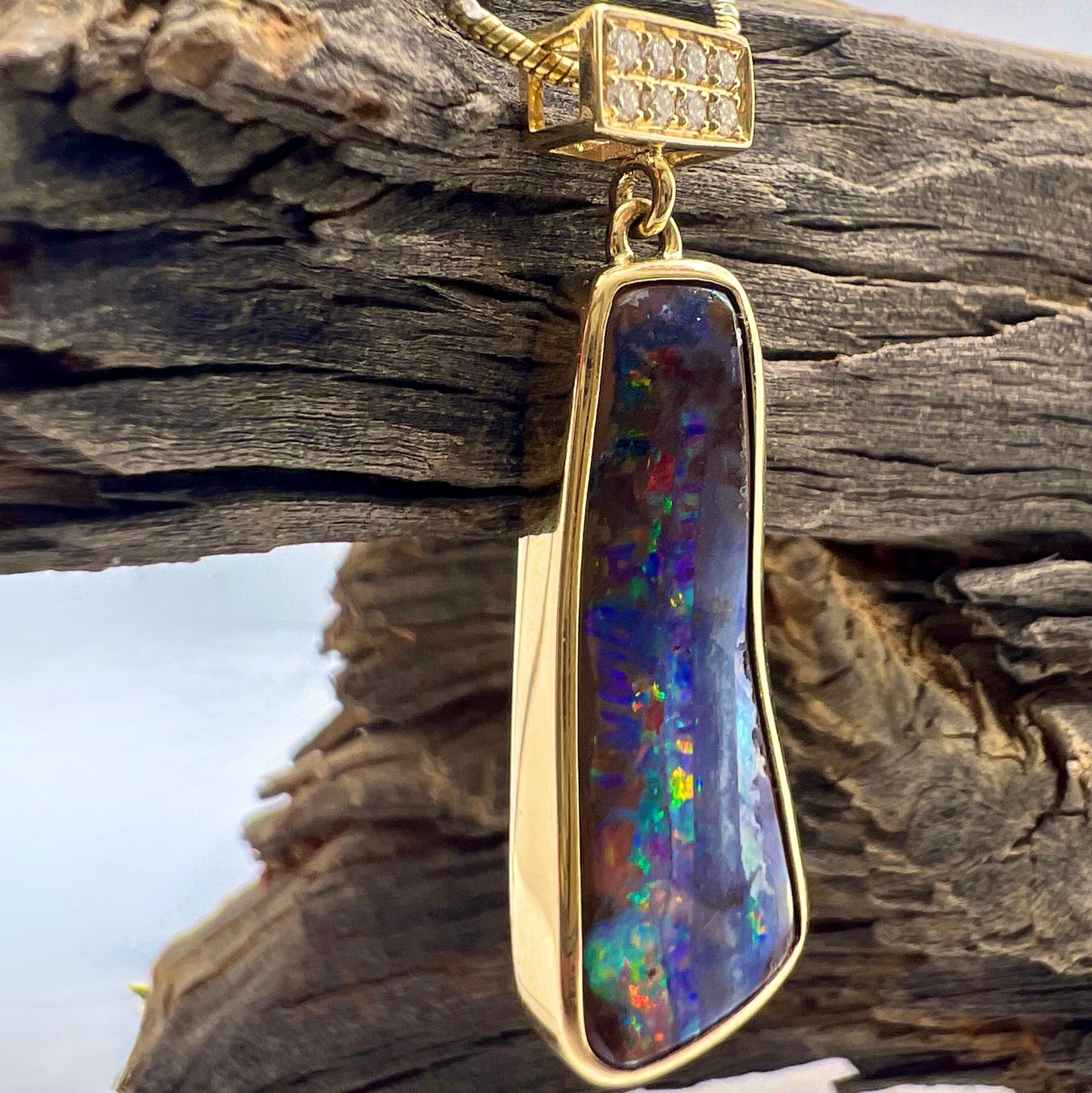 Gidgee Forest Oasis Pendant 14K Gold Pendant