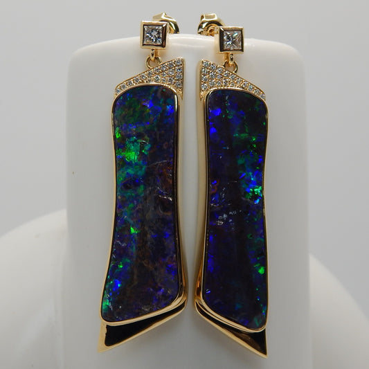 Esmeralda 18K Gold Drop Earrings